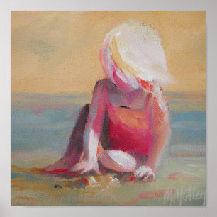 Poster bébé sur la plage