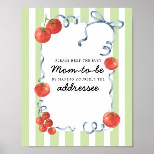 Poster Bébé tomate shower Mère occupée
