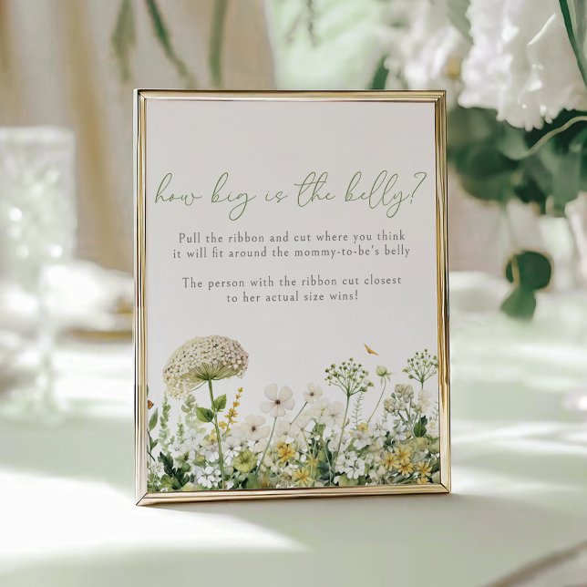 Poster Bébé Vert En Fleur Fleur sauvage Belly Devinant Je (Créateur téléchargé)