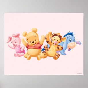 Poster Bébé Winnie l'Ooh et les amis