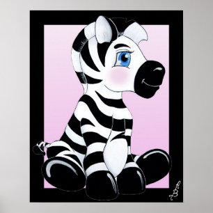 Poster Bébé Zebra