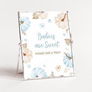 Poster Bébés Citrouille Douce Bleue sont un doux signe