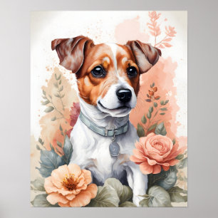 Poster Bébés mignons animaux Jack Russell Terrier Puppy