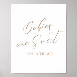 Poster Bébés sont doux Prendre un Baby shower de traiteme