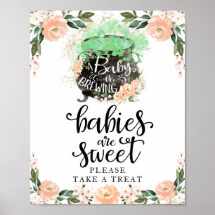 Poster Bébés sont Mignons Fille d'Halloween Signe de Show