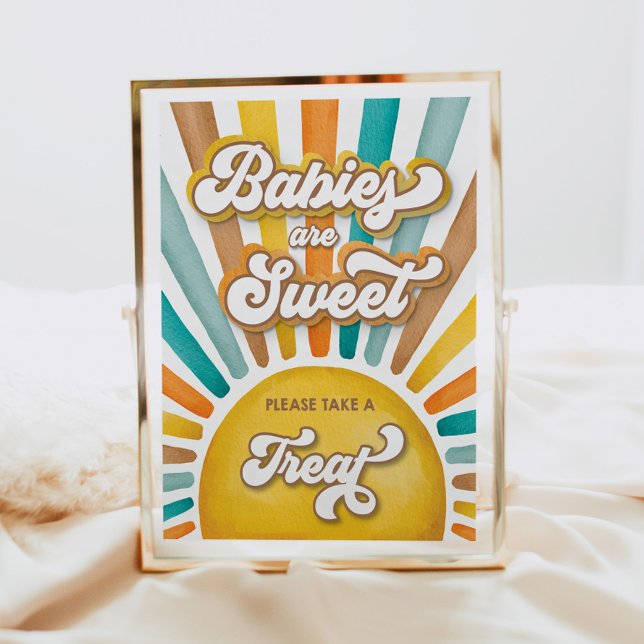 Poster Bébés sont Sweet Boho Sunshine Baby shower Signal (Créateur téléchargé)