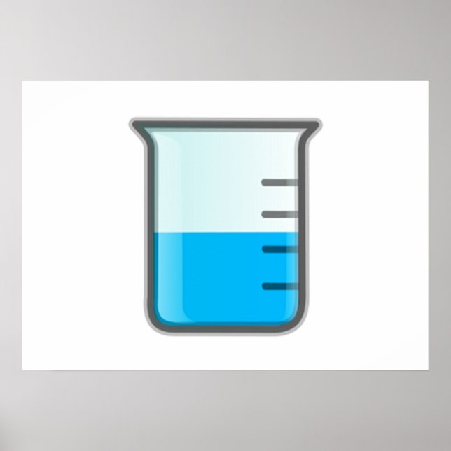 Poster Bécher de la science de la chimie (Devant)