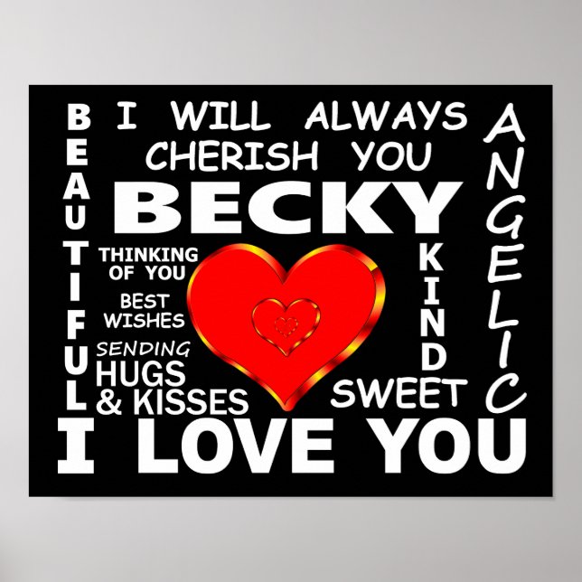 Poster Becky Je T'Aime (Devant)