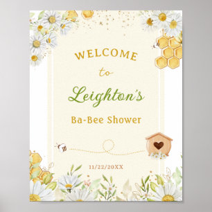 Poster Bee Bumblebee Little Honey Jaune mignonne Baby sho