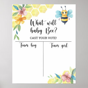 Poster Bee Genre révéler Garçon ou Girl chart