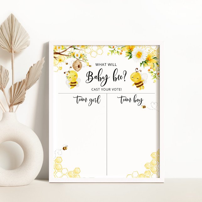 Poster Bee Genre révéler Garçon ou Girl chart (Créateur téléchargé)