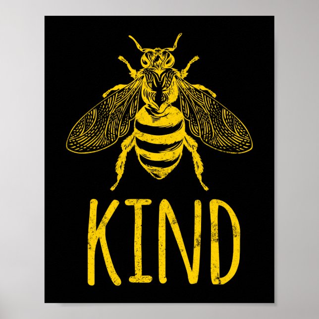 Poster Bee Kind Beekeeper Honey Bee Pun (Devant)