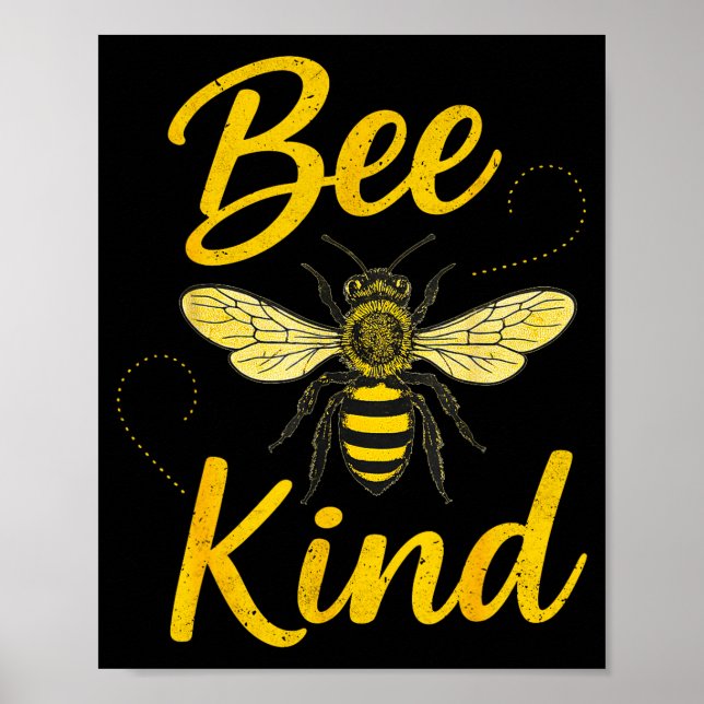 Poster Bee Kind Sitive Quote Cute Funny Design For Kids  (Devant)