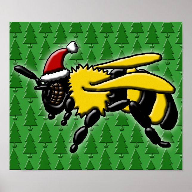 Poster Bee Merry, imprimer (Devant)