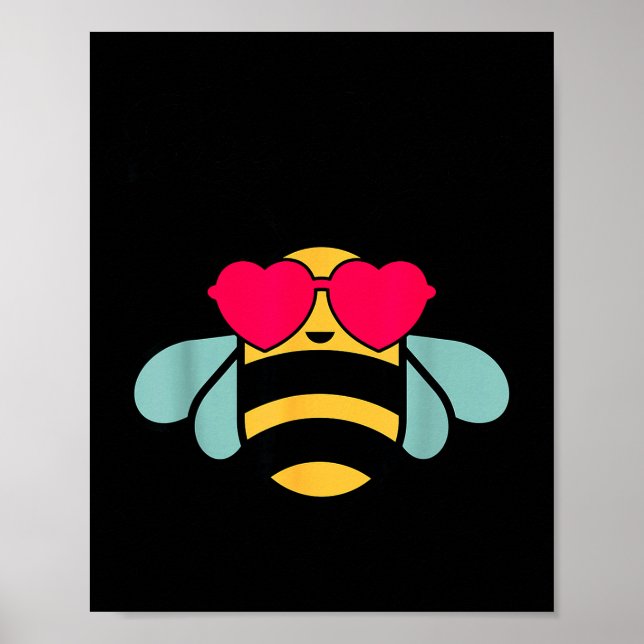 Poster Bee-shirt Girls Bumble Bee Kind Toddler Kids Cute  (Devant)