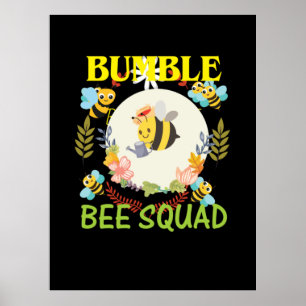 Poster Beekeeper Art Bumble Bee Squad