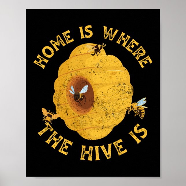 Poster Beekeeper Beekeeper Home Est Là Où Ma Ruche Est (Devant)