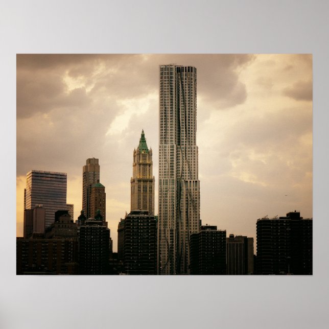 Poster Beekman Tower et Woolworth Building, Medium (Devant)
