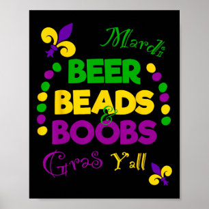 Poster Beer Bead Breast Funny Carnival Party Hommes Cadea