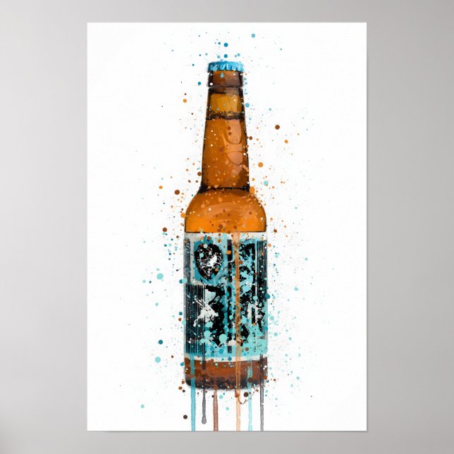 Poster Beer Bottle Wall Art Print 'Rebel Rebel' (Devant)