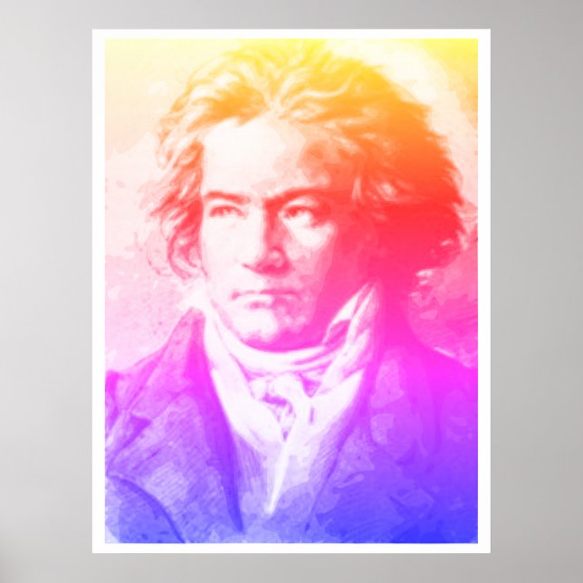 Poster Beethoven Dans Les Couleurs (Devant)