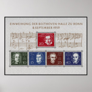 Poster Beethoven Handel Spohr Haydn Mendelssohn