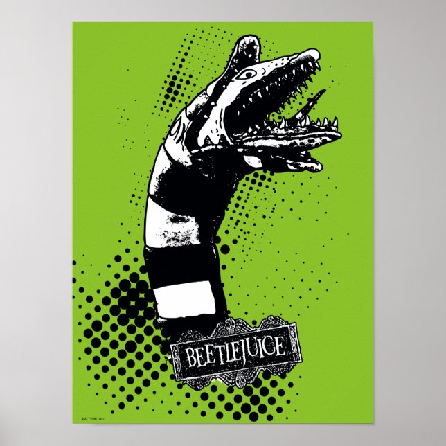 Poster Beetlejus | Illustration du ver de sable (Devant)