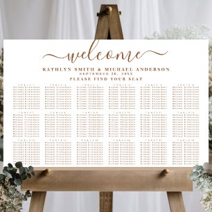 Poster Beige Dusty moderne Mariage simple 18 Table Sièges