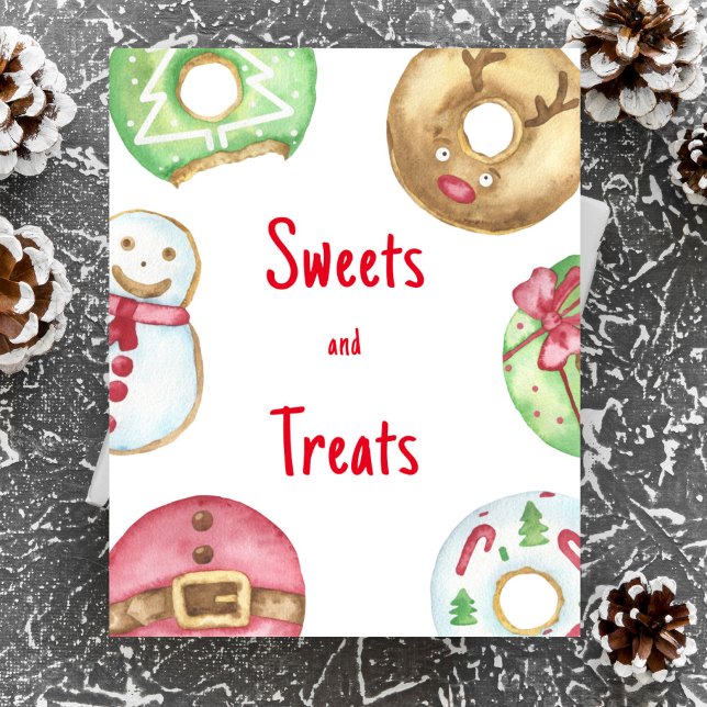 Poster beignets de Noël baby shower Sucres et friandises (Créateur téléchargé)
