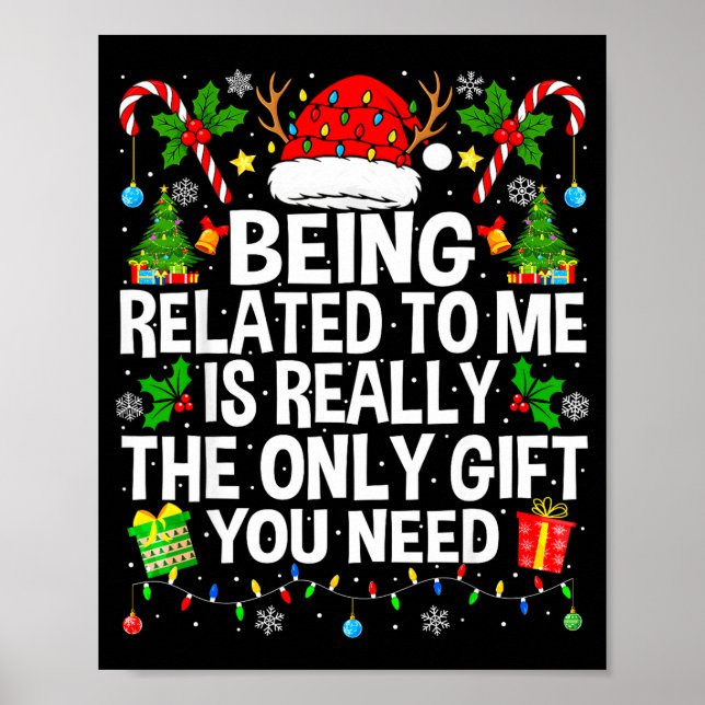 Poster Being Related To Me Is Really The Only Xmas Funny  (Devant)