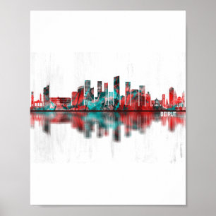 Poster Beirut Lebanon Skyline