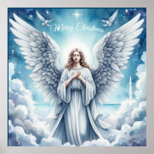 Poster Bel Ange Gardien Blanc