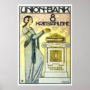 Poster Bel art Nouveau de Jugendstil d'Autrichien