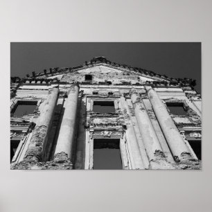 Poster Belarus Беларусь Ruzhany Palace Ruins Architecture