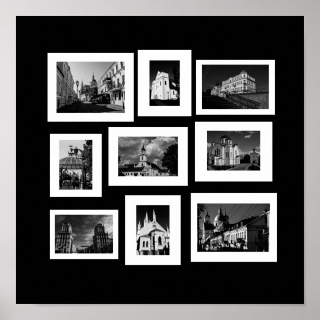 Poster Bélarus Minsk Grodno Vitebsk Brest Architecture (Devant)