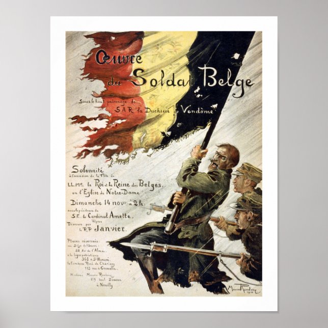 Poster Belge Ouvre du Soldat (Devant)