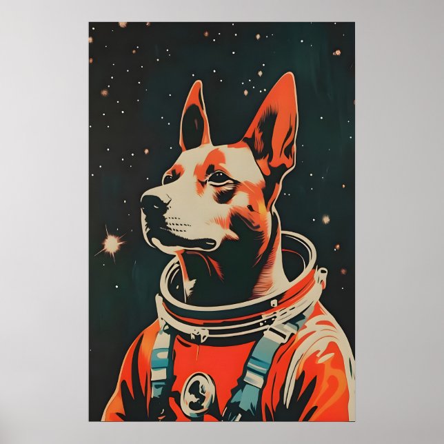 Poster Belgian Malinois Astronaut Poster, Belgian (Devant)