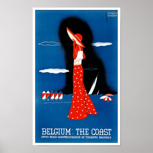 Poster Belgique : la côte (Devant)