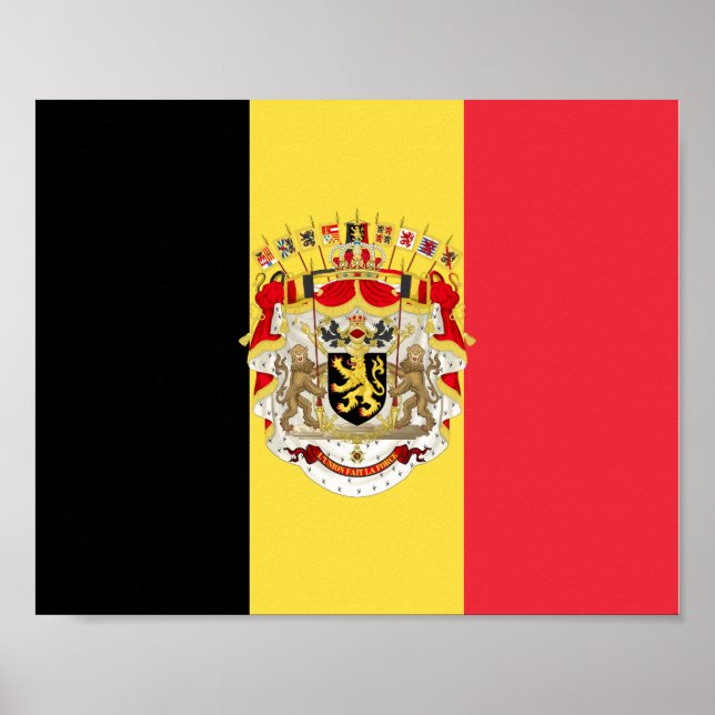 Poster Belgium Flag & COA (Devant)