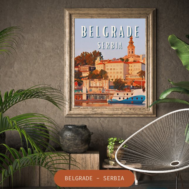 Poster Belgrade, carrefour culturel des Balkans (Belgrade : Histoire fière, énergie urbaine.)