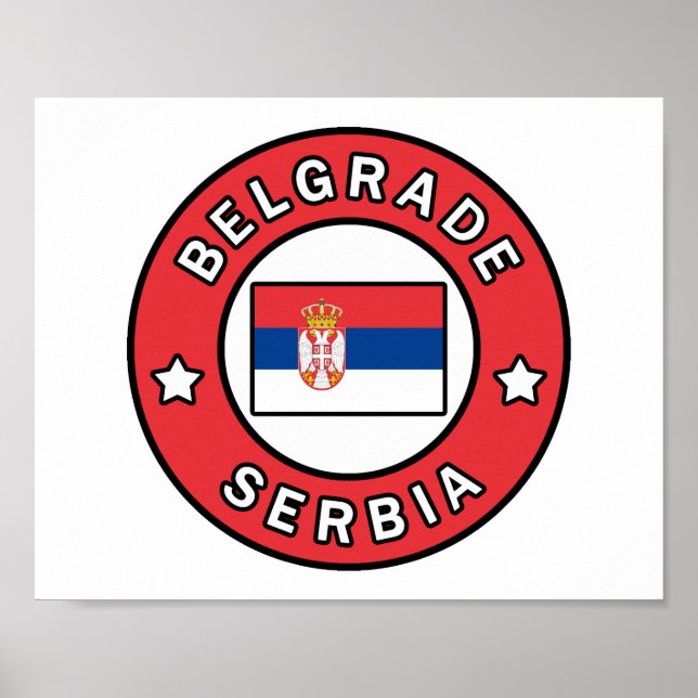 Poster Belgrade Serbie (Devant)