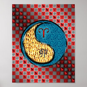 Poster Bélier et Rabbit d'eau