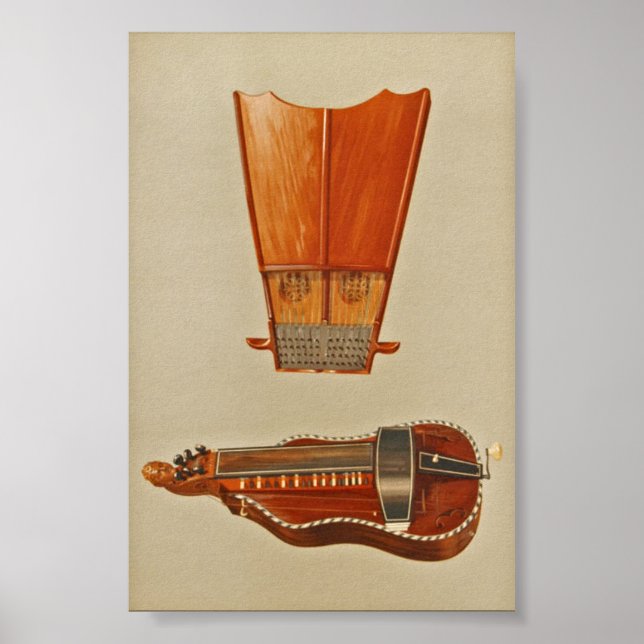 Poster Bell Harp, Hurdy-Gurdy (Devant)