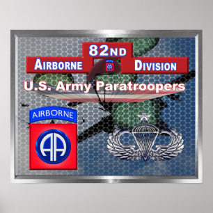 Poster Belle ailes supérieures 82e division aéroportée