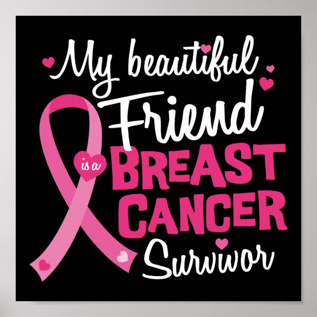 Poster Belle amie Survivante du cancer du sein survivant (Devant)