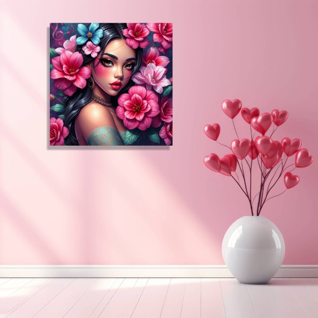 Poster Belle Anime hispanique femme (Créateur téléchargé)