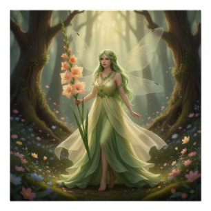 Poster Belle Août Peridot Fairy