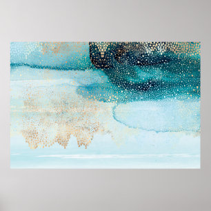 Poster Belle aquarelle haute résolution avec abstrait