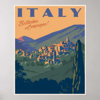 Poster Belle campagne italienne