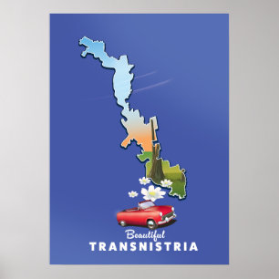 Poster Belle carte de Transnistrie